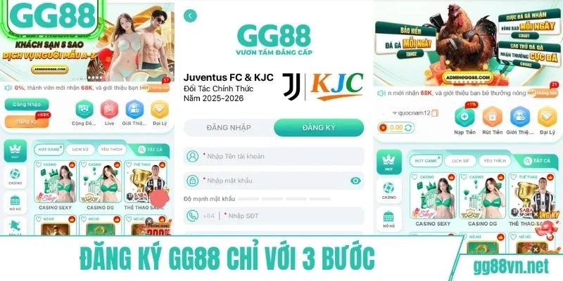 Đăng ký GG88 chỉ với 3 bước nhanh gọn